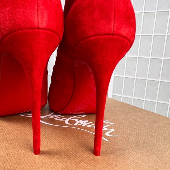 TRINIBOOT CHRISTIAN LOUBOUTIN BOOTS RED Size 38 EUR (Size 8 US) - Picture 7 of 16
